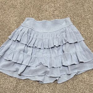 Hollister Sky Blue Tiered Skater Skirt